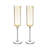 Laurel Crystal Champagne Flutes