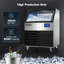 Coolski Commercial Ice Machine 200 Daily Production, Under Counter Ice Maker with Ice Bin LED Lighting, ETL Approved