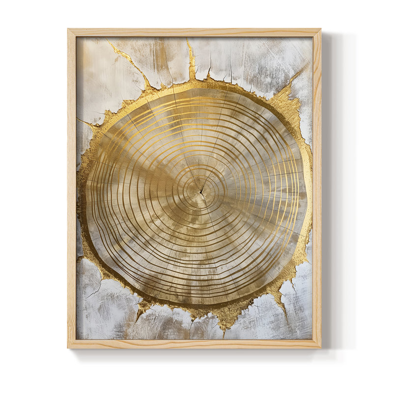 ABSTRACT Series CLxxvII, reproduction encadrée - bois massif, H 11 po x l 9 po