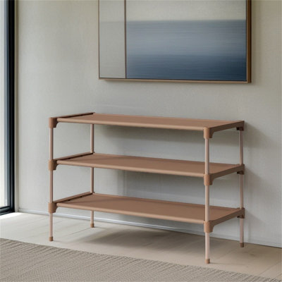 Shoe Rack - Premium Non-Woven Fabric Shoe Rack, Sturdy And Durable Long Stackable Shoe Rack For Closets, Entrances, Garages, And Hallways