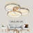 Dimmable Triple-Ring Contemporary Flush Mount Brushed Nickel