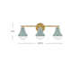 Celica 3 Light Frosted Vanity Light
