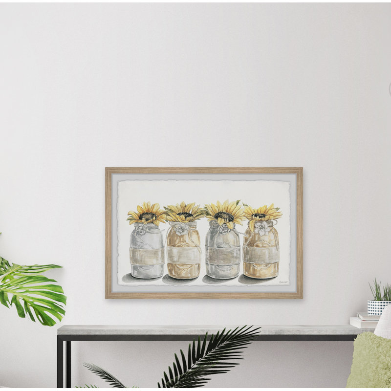 Impression encadrée « floral bloom arrangement », H 24 po x l 36 po x P 1,5 po