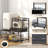Mini Fridge Stand With Storage, Mini Refrigerator Stand With Power Outlet, Wine Fridge Table With Movable Storage Basket, Heavy Duty Beverage Refrigerator Table For Dorm Home Use (black)-114234351