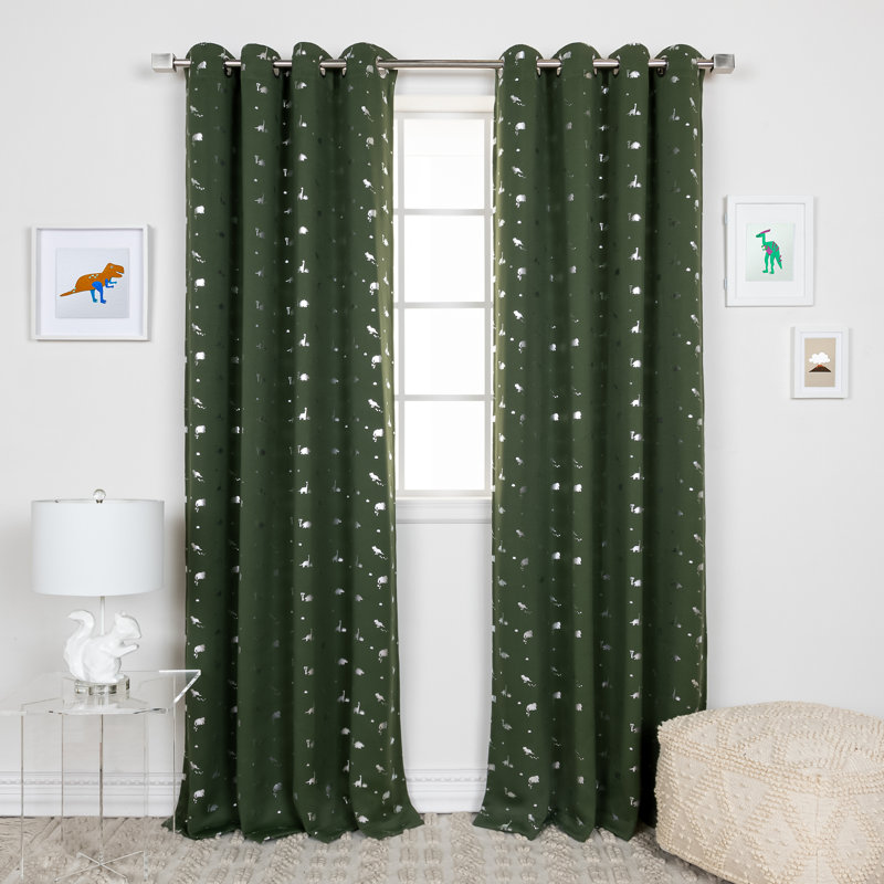 Rideau occultant en polyester Hula, L 52 po x L 63 po, Mousse