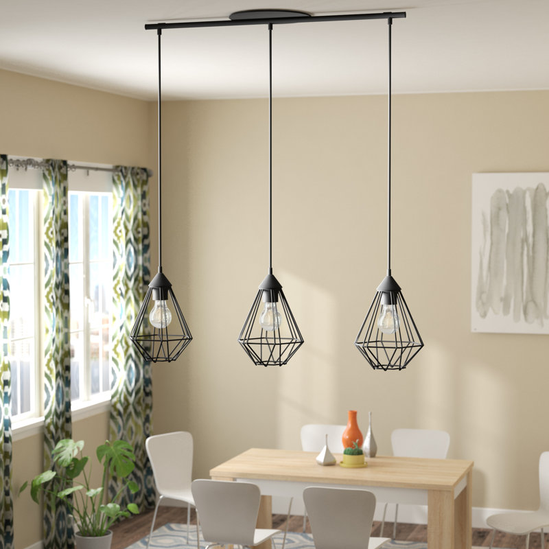 Chorio 3 - Light Matte Black Kitchen Island Pendant