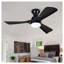 Ventilateur de plafond encastré noir Hot Lights