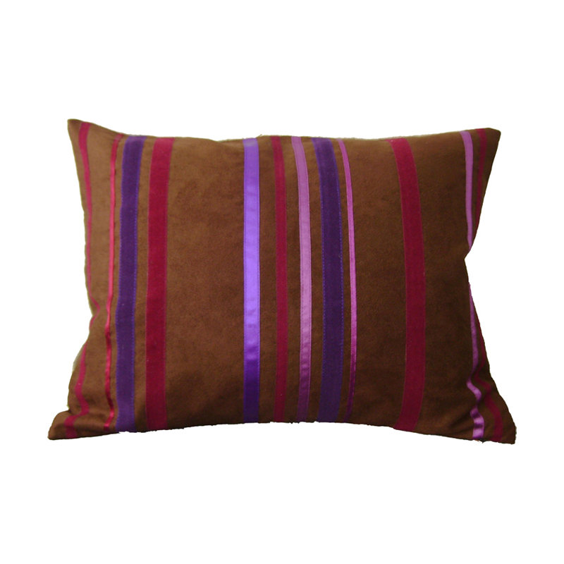 Lovett Striped Rectangular Throw Cushion, Purple