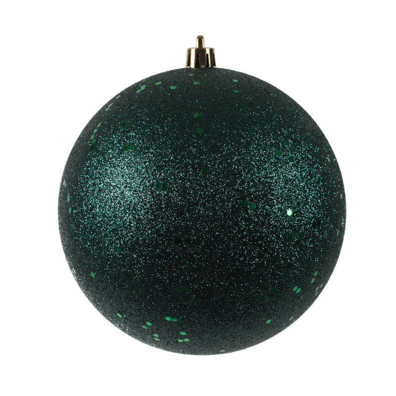 Décoration de boule décorative des Fêtes, H 4,75 po x l 4,75 po x P 4,75 po, Vert minuit