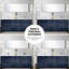 Meuble-lavabo double l 80 po x P 20 po bleu marine avec comptoir en quartz blanc et robinet - nombreuses options de rangement 20 salles de bain spacieuses