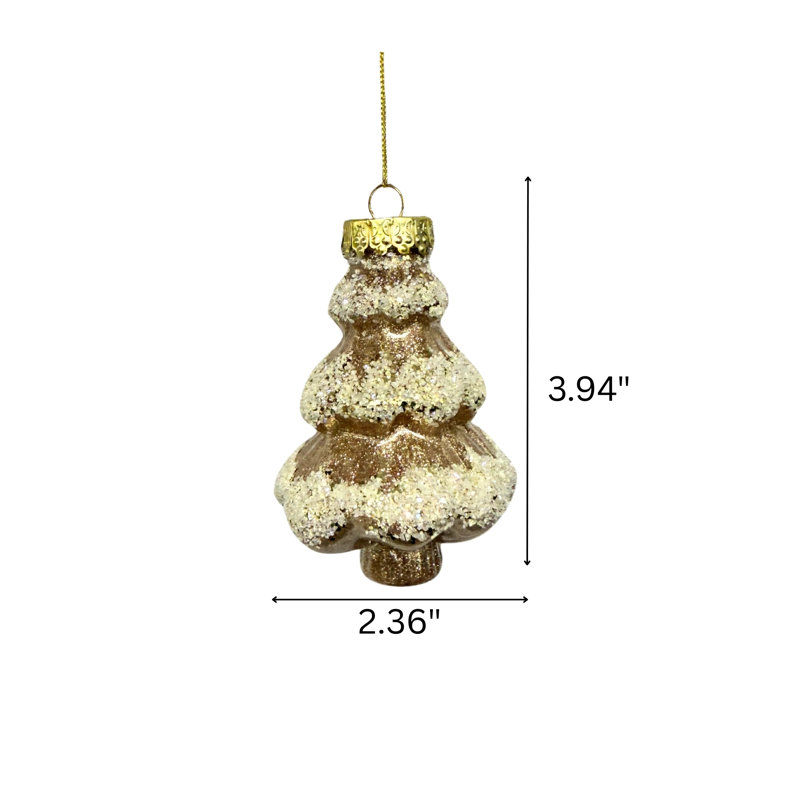 Ornement en forme d'arbre à paillettes (assorti) (12 / disp) - ensemble de 12
