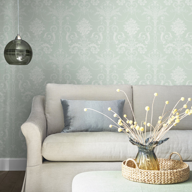 Laura Ashley Josette Wallpaper Roll, Duck Egg