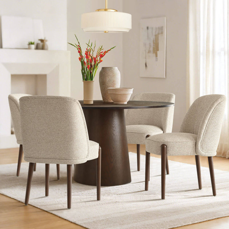 Chaise d'appoint de salle à manger 19,5 po Modern, Beige