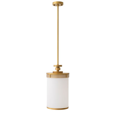 Luminaire suspendu cylindrique à 1 lumière Fayence