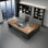 Bureau de luxe de style moderne, bureau d'ordinateur avec serrure