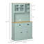 Buffet de cuisine autoportant avec huche avec tiroirs, portes en verre et tablettes réglables Pantry-1254633216