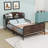 Metal Platform Bed With LED Light Strip, Safety Guardrails And Storage Shelf-997658629-997658631