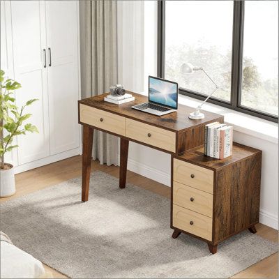 Bureau d'écriture avec tiroirs, bureau d'ordinateur, bureau d'ordinateur