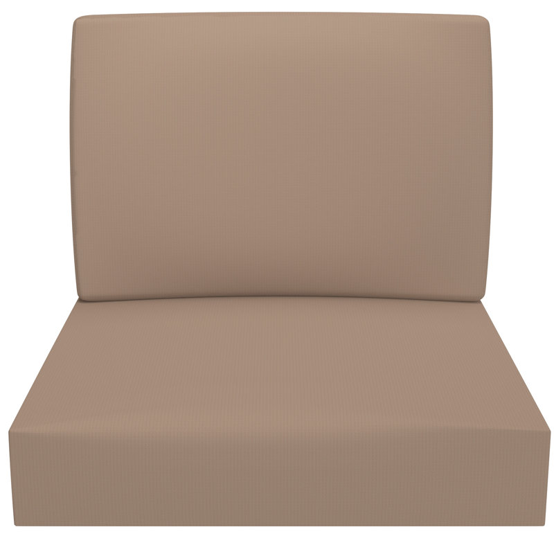 Outdoor 5" Seat / Back Cushion, Replacement Cushions with Highly Durable Cover Rite Fabric, Beige