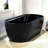 72'' x 35.375'' Freestanding Acrylic Double Ended Bathtub with Wide Rim,  - Available in Glossy White/Black, with 5 Finish Options for Trim-109946886-89730980