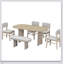 Ensemble de table de salle à manger en bois massif avec banc - Ensemble de table de salle à manger rembourré 6 pièces