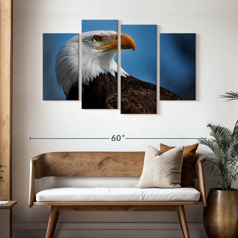 Brampt American Bald Eagle Headshot, 32" H x 52" W