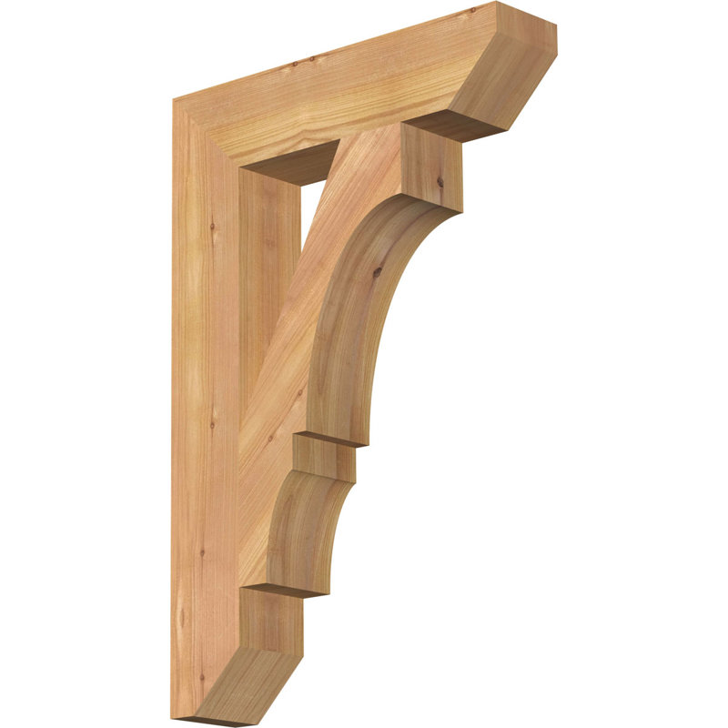 Support latté l 3 3 po x P 16 po x H 24 po, cèdre rouge de l'Ouest, 24" H x 3.5" W x 16" D, Cèdre rouge, Lisse