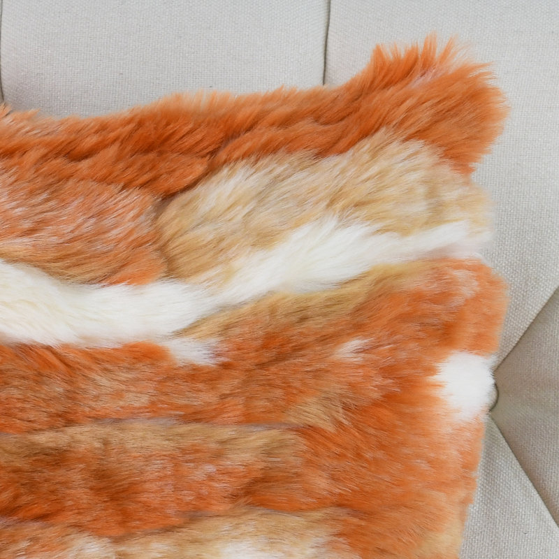 Abstract Square Cushion Cover, Burnt Orange, 66cm x 66cm