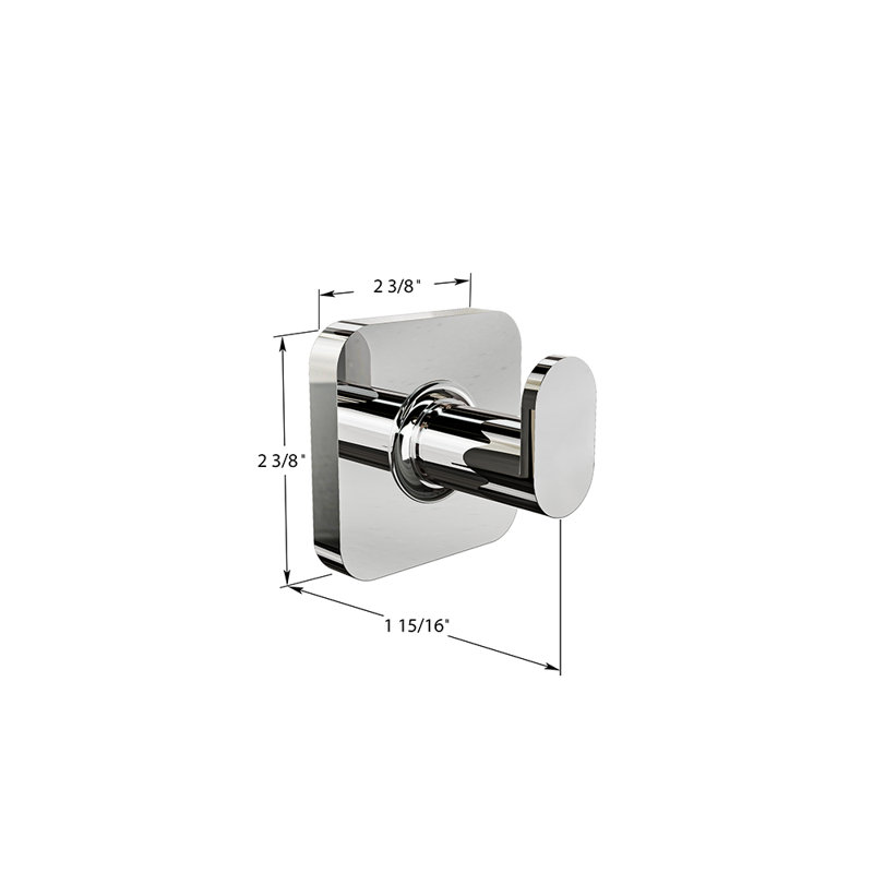 Vapour Wall-Mounted Towel Hook - Polished Nickel, Premium Brass Construction, Installation Hardware Included, Polished Nickel