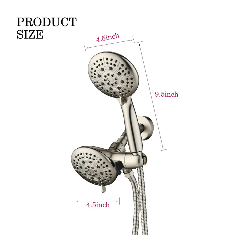 Pomme de douche à main Combo Rain, Nickel brossé
