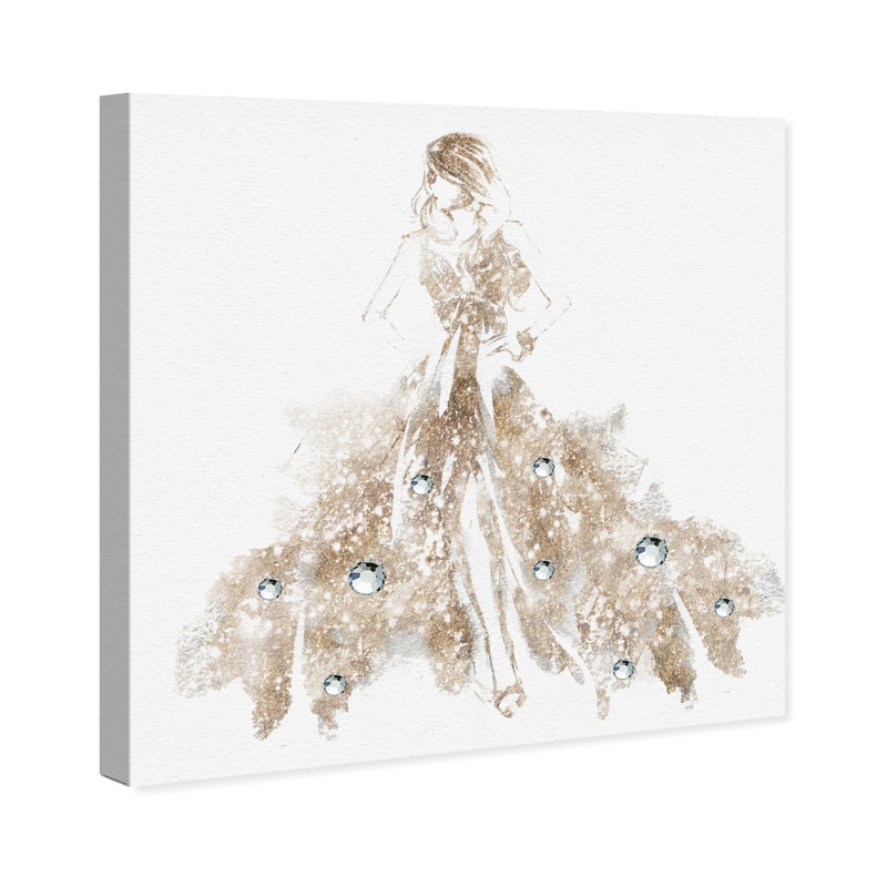 «Shiny Runway, Elegant Runway Gown», impression sur toile, H 30 po x l 30 po, Toile tendue