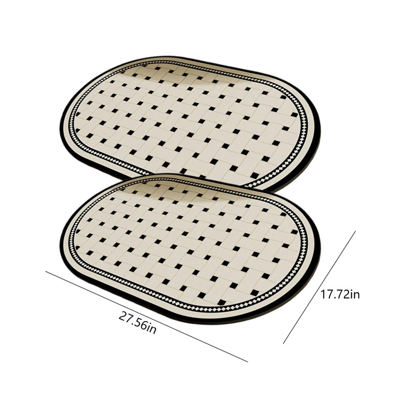 Absorbent Non-Slip Quick-Dry Bathroom Rug, 17.72" L x 27.56" W