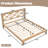 Queen Size Platform Bed With X-design Headboard,bamboo-made Bed Frame With Suppport Slats, Mid-century Modern Platform Bed  For Bedroom, Guest Room, No Box Spring Needed, Natural.-1308125742-1308125747