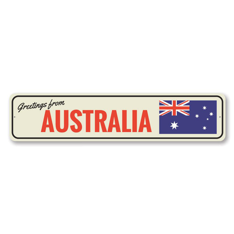 Panneau australien en aluminium, H 6 po x l 24 po x P 0,06 po