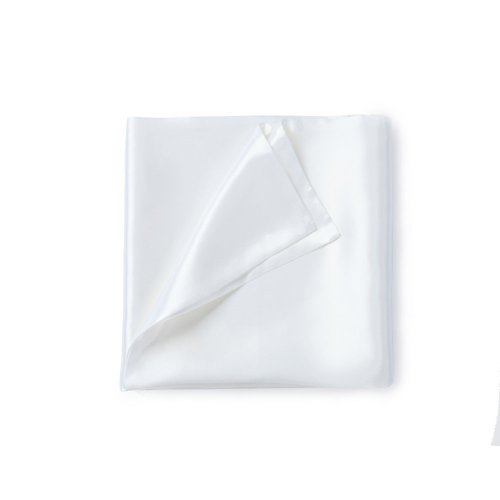 Baleine Silk Pillowcase, White, King