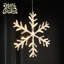 Décoration de fenêtre de Noël, flocon de neige de Noël 14 pouces, lumières de fenêtre en acrylique acrylique à piles (blanc chaud)