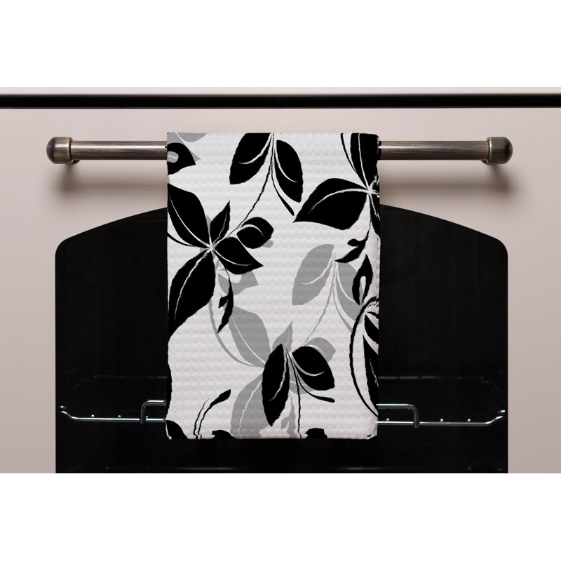 Cotton Floral Waffle Kitchen Towel