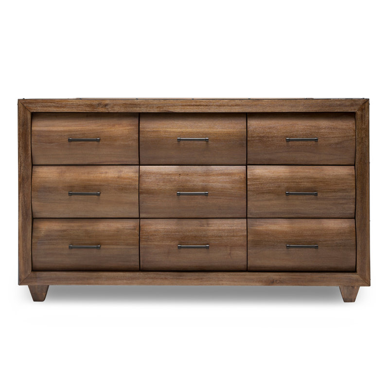 Brooklyn Walk 38" Wide 9-Drawer Wood Dresser - Burnt Umber
