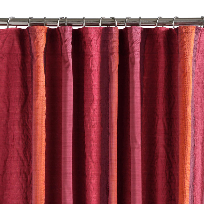 Chenonceau Pencil Pleat Room Darkening Single Curtain Panel, Bright Red