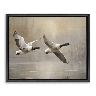 Cadre flottant Mallard Ducks over Pond, design par Susan Arnot