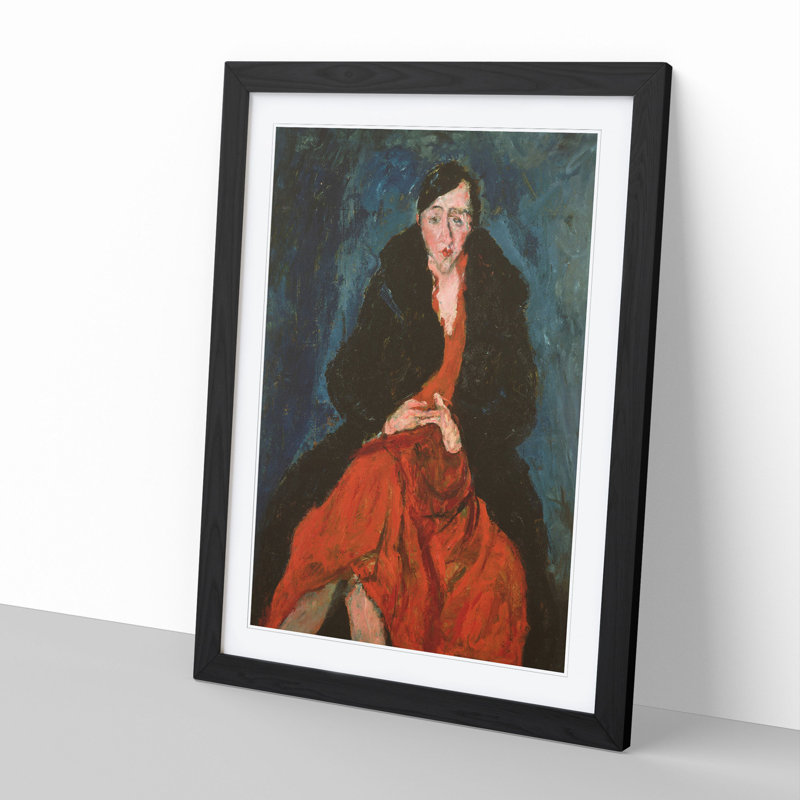 Portrait of Madeleine Castaing by Chaim Soutine - Framed Print, 36cm H x 27cm W x 2cm D, Black Framed