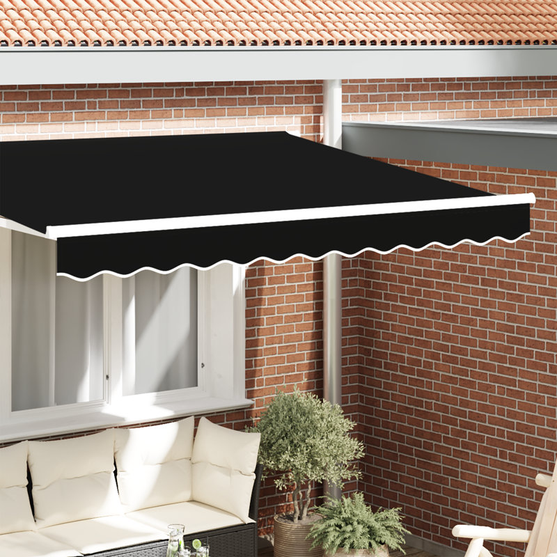 Breakwater Bay 20cm D Retractable Patio Awning, Black, 280 cm W x 20 cm D