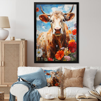 Mahadeo " Cow Floral Grazing I "