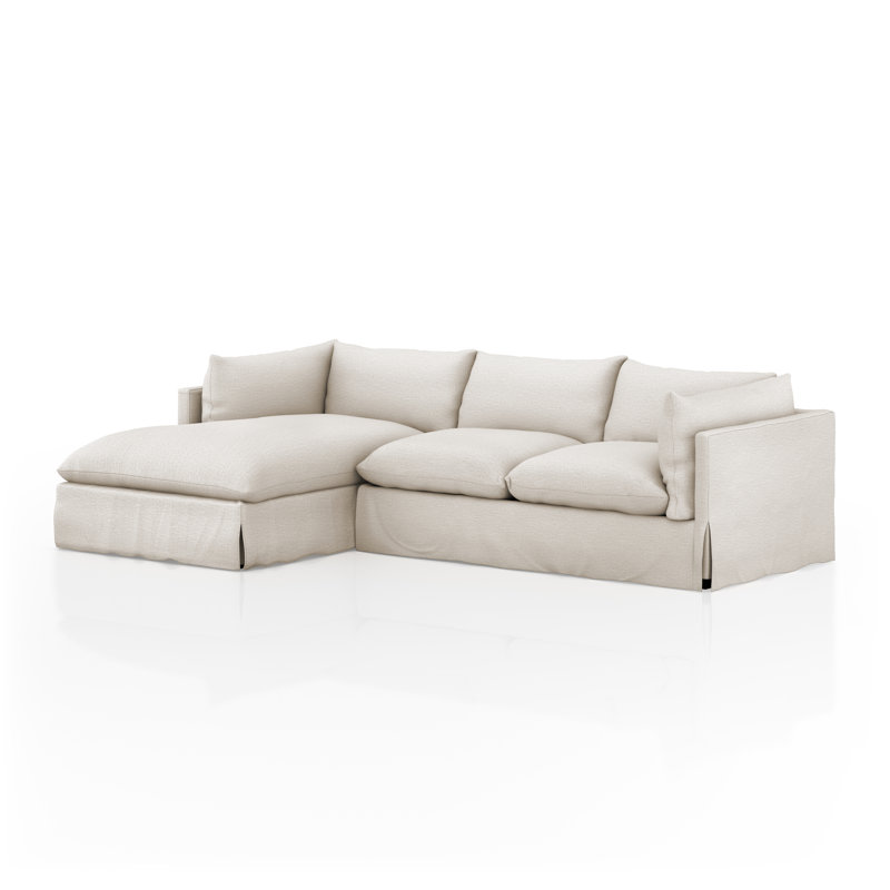 Atelier Habitat 2 Piece Sectional 131'' Nimbus, Left Hand Facing, Valley Nimbus Polyester Blend, 31.5" H x 133" W x 67" D