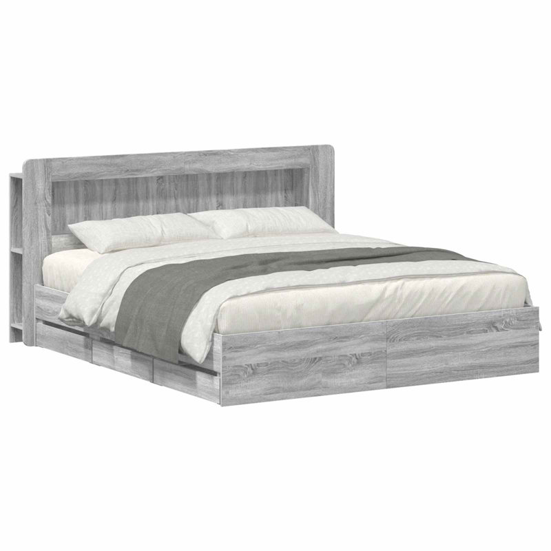 Bed Frame, Super King (6'), Grey Sonoma