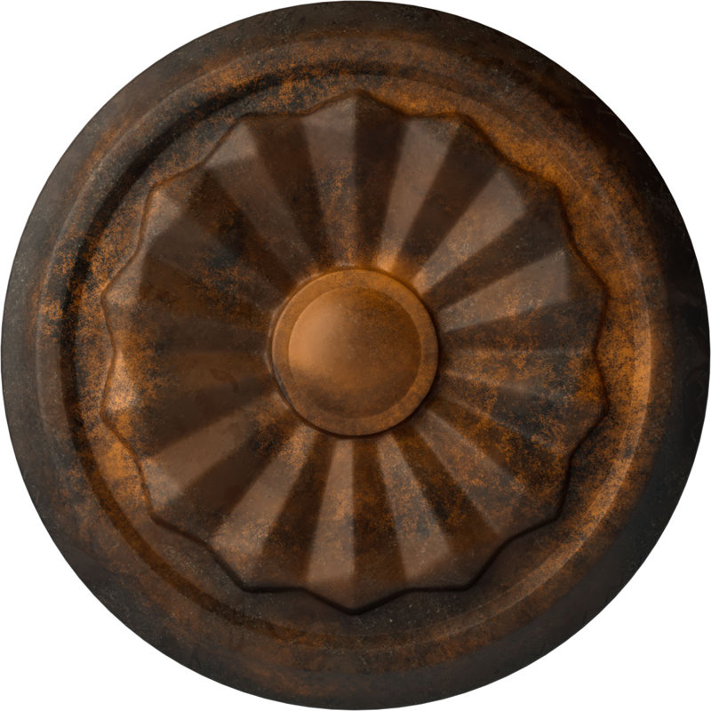 Endurathane Olivia Ceiling Medallion, 7 7/8"OD x 1 1/8"P (Fits Canopies up to 3 1/2"), Rust