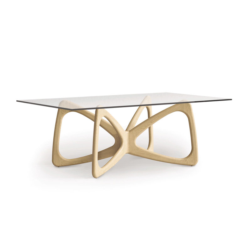 Table de salle à manger Butterfly, H 30 po x L 56 po x l 35 po, Chêne naturel