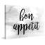 Impression d’art textuel sur toile, "bon appetit" par Diana Alcala-674200374