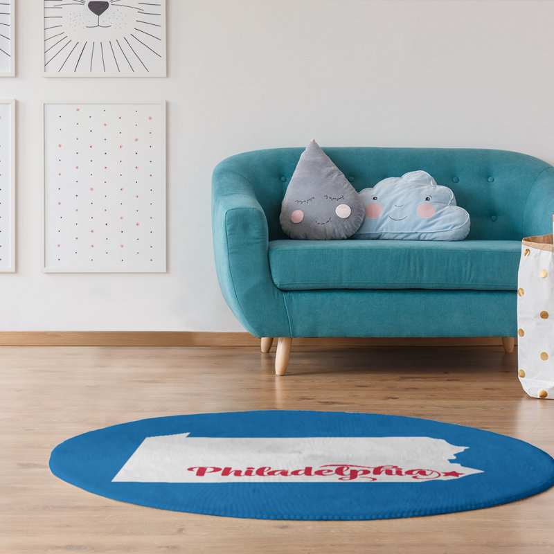 Chenille Indoor Rug, Round 5'