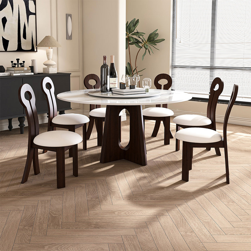 Damron Wood Upholstered Dining Chairs